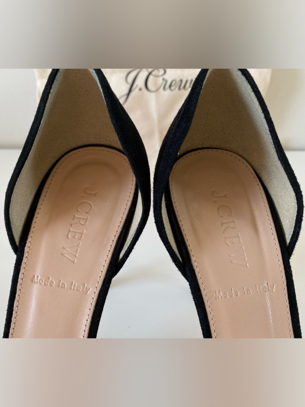 🇮🇹 J.Crew | Elsie suede d’Orsay Black pumps - Picture 7 of 14